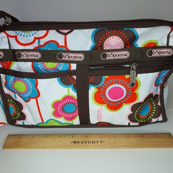 Lesportsac Graphic Flowers Classic Crossbody / Hobo Bag - Picture 11 of 12